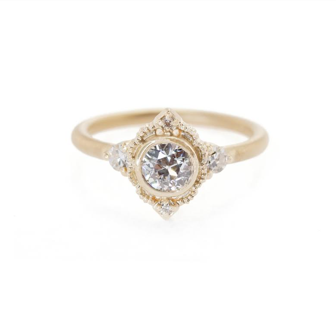 Venise Frame Ring, Featuring Old European Cut Diamond .44ct - Magpie Jewellery