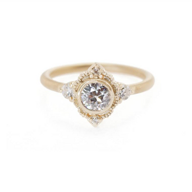 Venise Frame Ring, Featuring Old European Cut Diamond .44ct - Magpie Jewellery