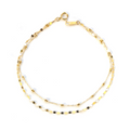 18K Gold Shimmer Beaded Duo Bracelet - Magpie Jewellery