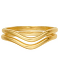 14K Yellow Gold Stackable Curved Ring - Magpie Jewellery