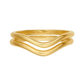 14K Yellow Gold Stackable Curved Ring - Magpie Jewellery