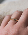 14k Classic Textured Thin Band - Magpie Jewellery