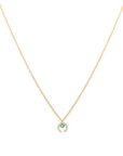 Luck Necklace Gold, Turquoise & Diamond - Magpie Jewellery