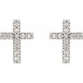 Diamond Cross Earrings - Magpie Jewellery