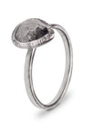 Anjou Pear-Shaped Salt & Pepper Diamond Engagement Ring | Magpie Jewellery