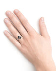 Anjou Pear-Shaped Salt & Pepper Diamond Engagement Ring | Magpie Jewellery
