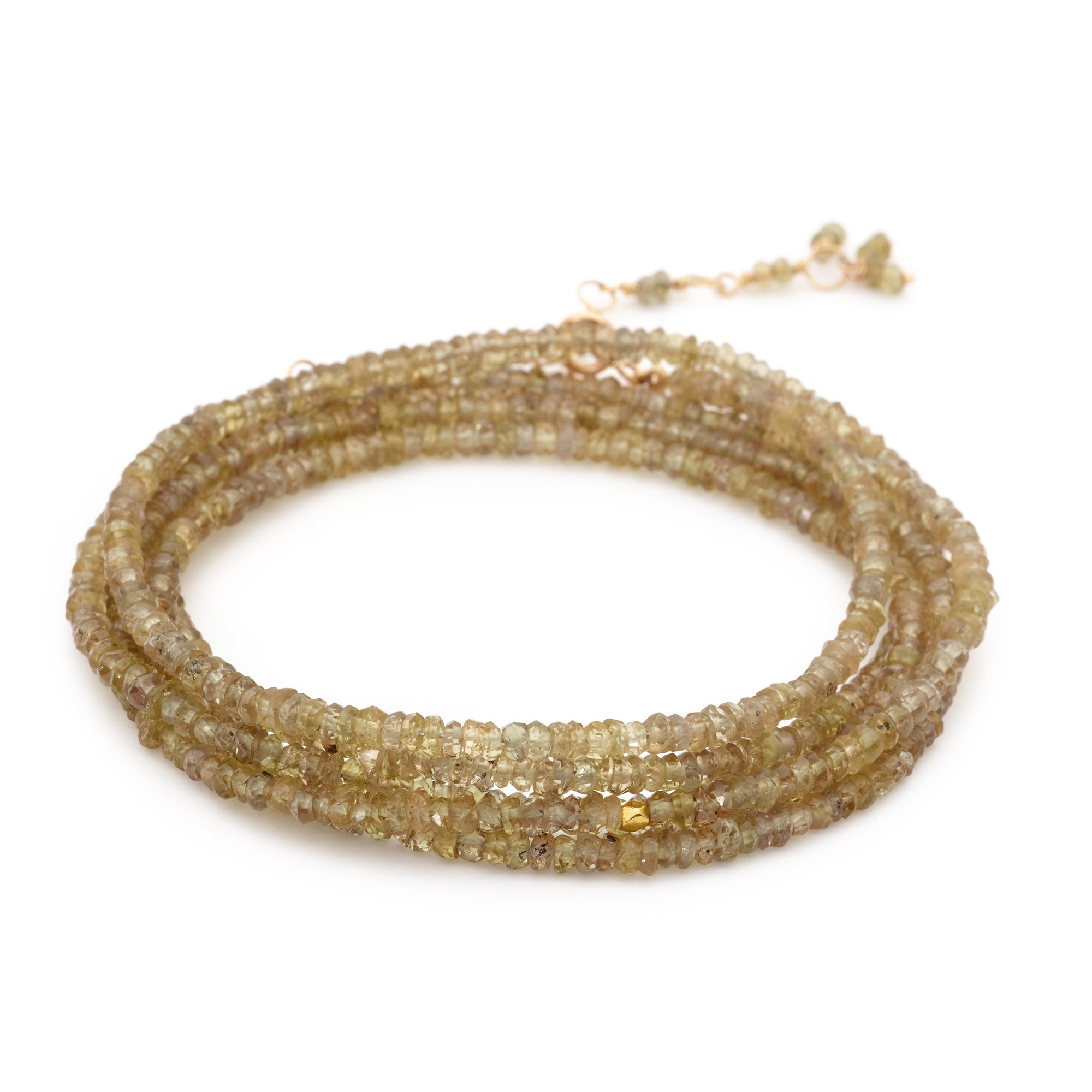 Champagne Garnet Wrap Bracelet - Magpie Jewellery