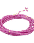 Pink Sapphire Wrap Bracelet - Magpie Jewellery