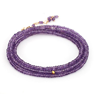 Amethyst Wrap Bracelet - Magpie Jewellery