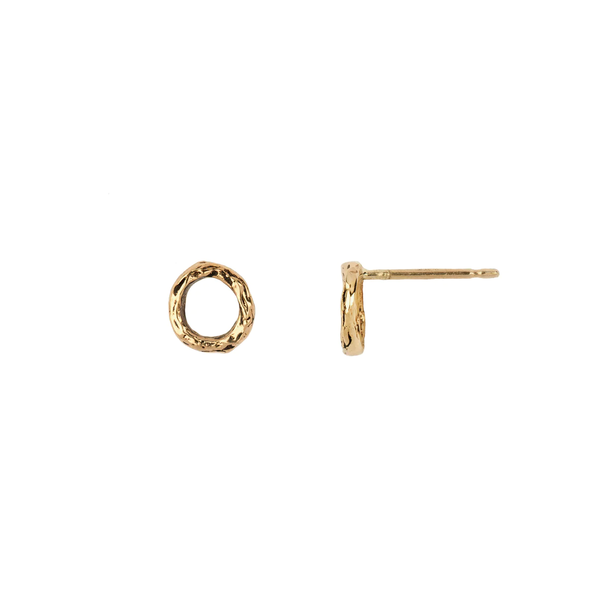 Tiny Open Circle 14K Gold Studs | Magpie Jewellery