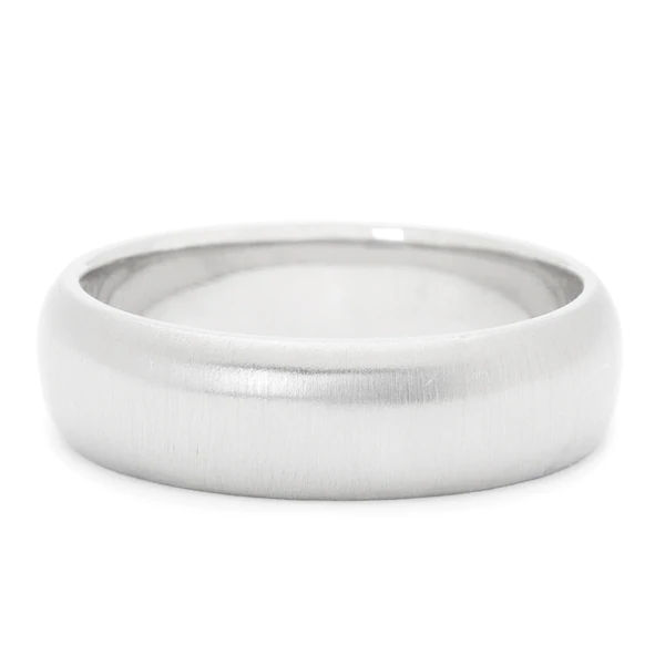 14K White Gold Smooth 6mm Wide Band | Magpie Jewellery