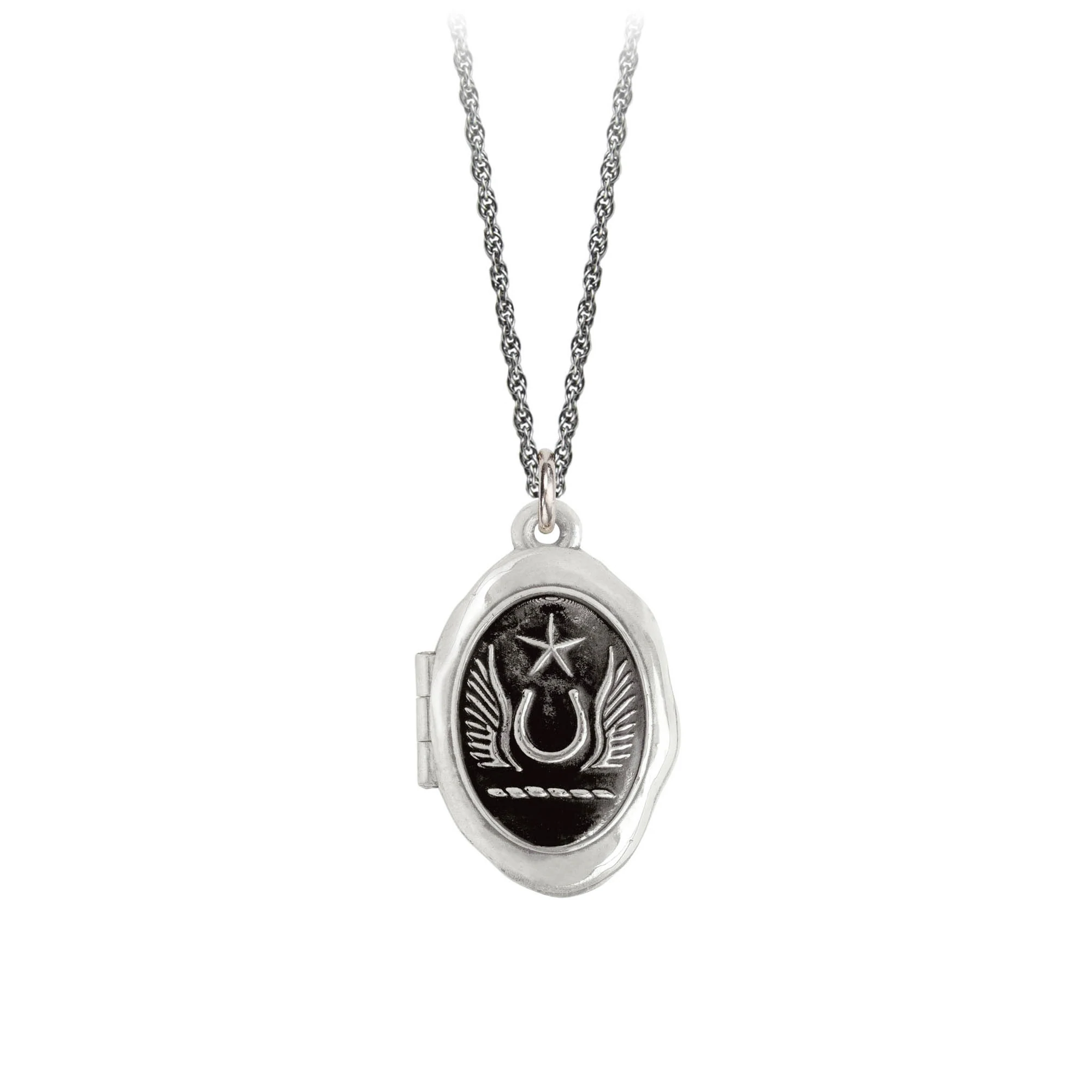 Sterling Silver Luck &amp; Protection Locket | Magpie Jewellery