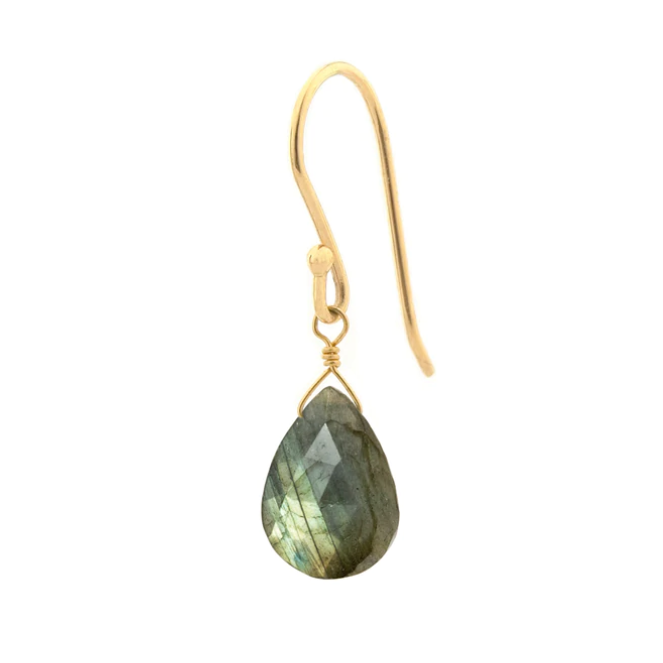 Labradorite Teardrop Briolette Earrings - Magpie Jewellery