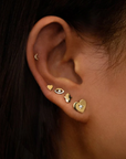Icon Heart Earring Studs - Gold - Magpie Jewellery