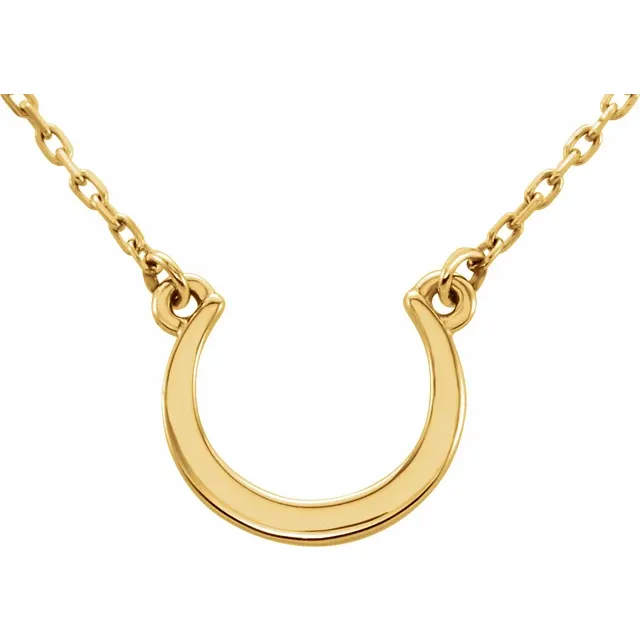 14K Yellow Crescent Necklace - Magpie Jewellery