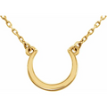 14K Yellow Crescent Necklace - Magpie Jewellery