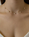 Baby Pearl Trio Station Necklace - Magpie Jewellery