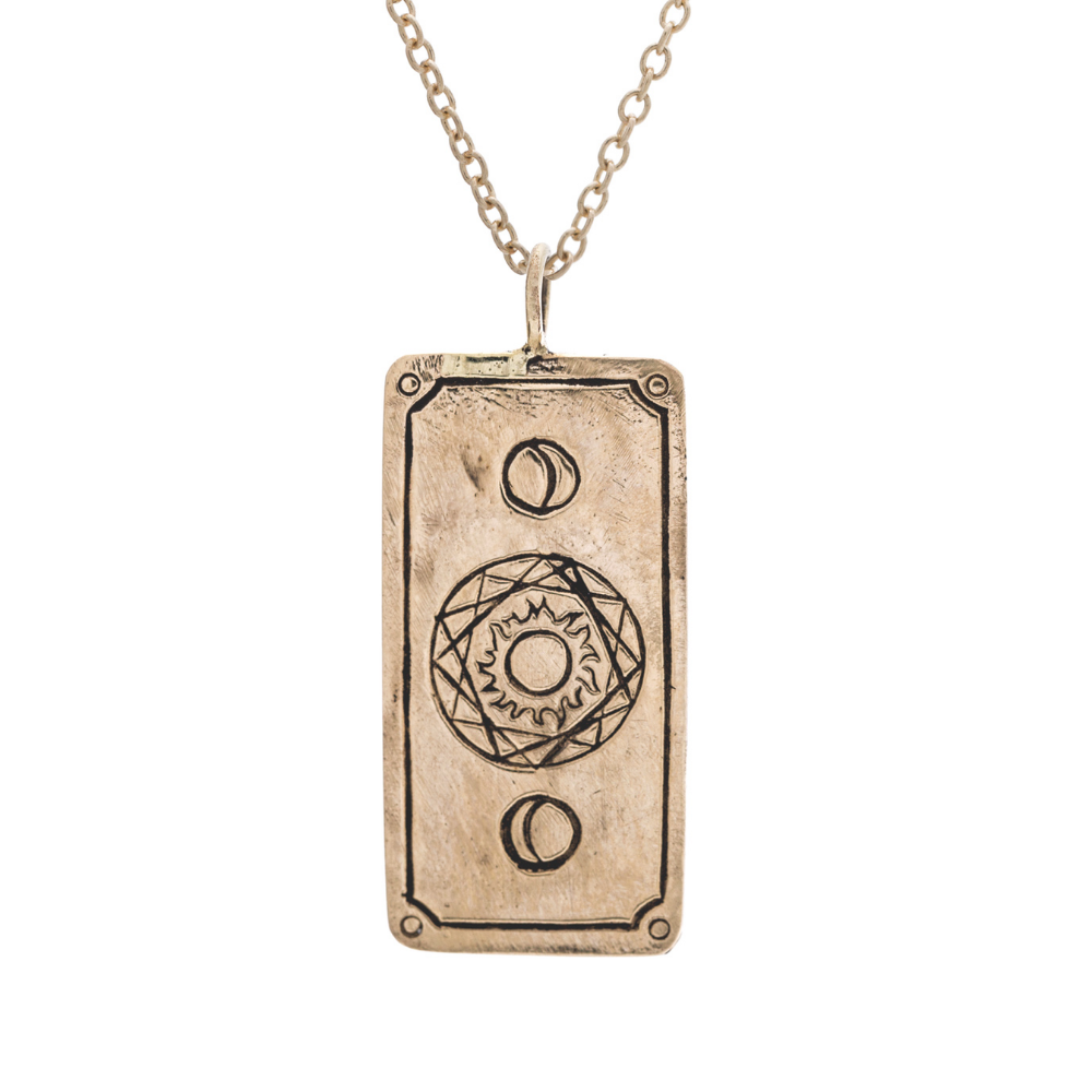Justice Tarot Card Necklace - Magpie Jewellery