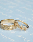 14k Tree Bark Band - Magpie Jewellery