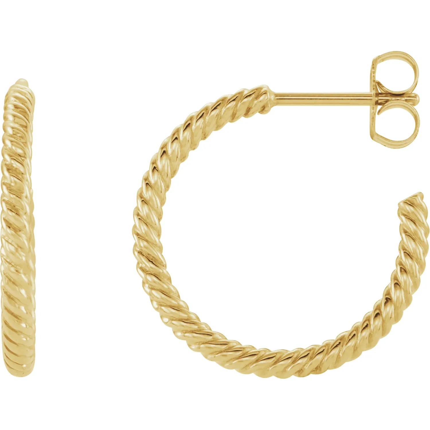 14k Gold Twisted Hoops - Magpie Jewellery