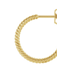 14k Gold Twisted Hoops - Magpie Jewellery