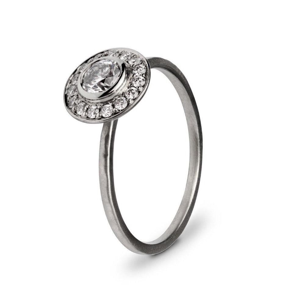 Classic Halo Diamond Engagement Ring - Magpie Jewellery