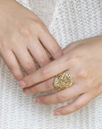 The Big Ring | Magpie Jewellery | Yellow Gold | On Model