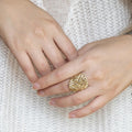 The Big Ring | Magpie Jewellery | Yellow Gold | On Model