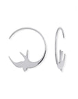 Bird Cutout Hoop Earrings - Magpie Jewellery