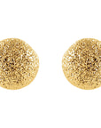 Ball Studs - Yellow Gold Sparkle Stud - Magpie Jewellery