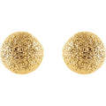 Ball Studs - Yellow Gold Sparkle Stud - Magpie Jewellery