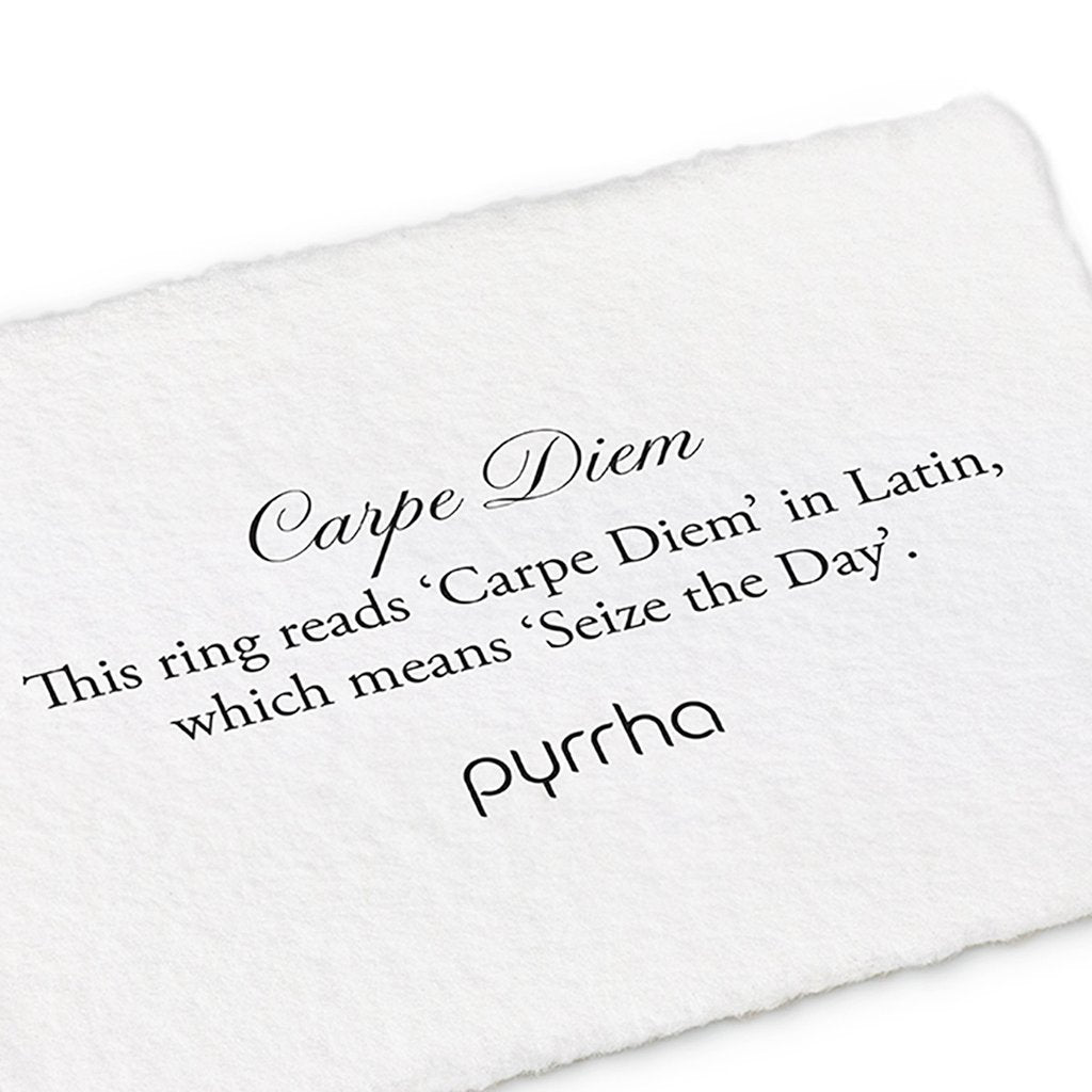 Carpe Diem (Seize the Day) Band Ring