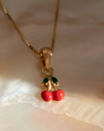 10KY GOLD CHERRY NECKLACE - Magpie Jewellery