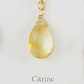 Gold Fill Gemstone Solo Necklace | Magpie Jewellery | Yellow Gold | Citrine, Faceted | Labelled