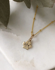 Initial Charm - Paw Print - Solid 14k Gold | Magpie Jewellery