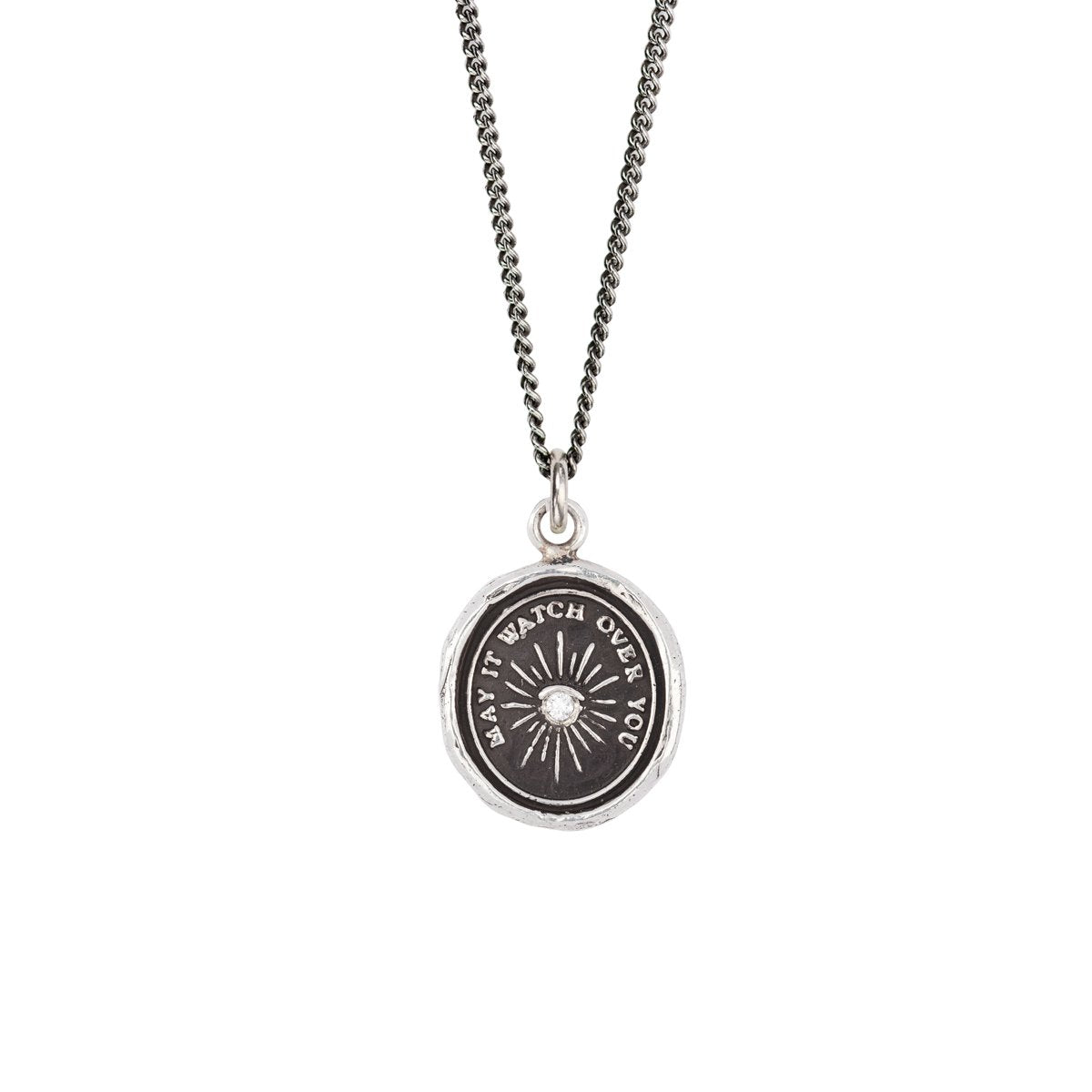 Higher Power Diamond Set Talisman Silver | Magpie Jewellery