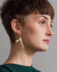 Damsel Fly & Grassblade Green Amethyst Drop Earrings - Magpie Jewellery