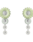 DAISY Green and white Earrings