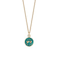 14k Gold Hearts Talisman - Mediterranean Blue - Magpie Jewellery