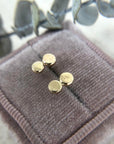 14k Pebble Studs - Magpie Jewellery