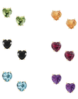 Sweetheart Gem Stud Earrings | Magpie Jewellery