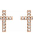 Diamond Cross Earrings - Magpie Jeweller