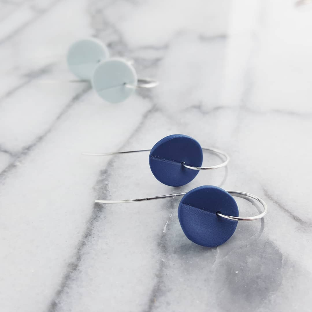 &quot;Eucalyptus&quot; Small Porcelain Earrings - Magpie Jewellery