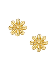 Gold Daisy Stud Earrings | Magpie Jewellery