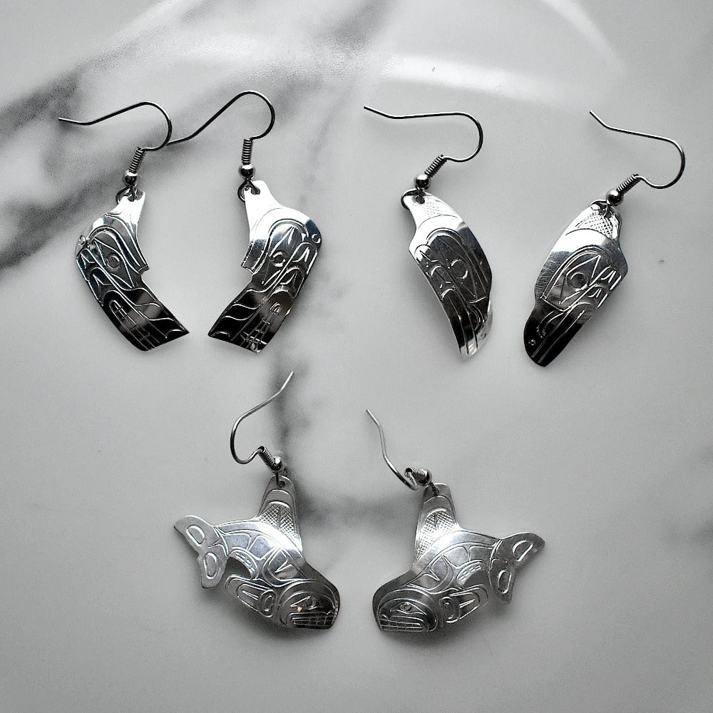 Long Shape & Cut-Out Totem Drop Earrings - Magpie Jewellery