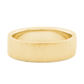 18K YellowGold Line Textured 6.5mm Wide Band | Magpie Jewellery