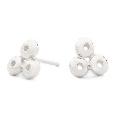 Tri Dot Stud Earrings - Magpie Jewellery