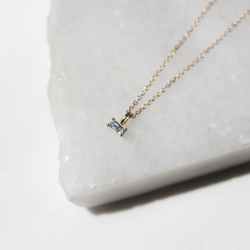 Sapphire Baguette Necklace | Magpie Jewellery