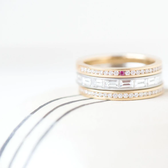 Baguette Diamond Band - Magpie Jewellery