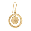 Open Hammered Double Disc Earrings | Magpie Jewellery